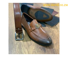 Men's shoes with matching belt
